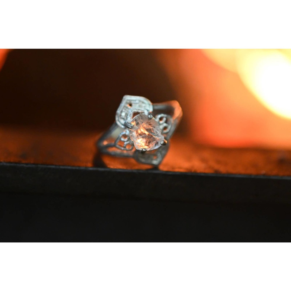 COPY - Handmade Raw Diamond Engagement Ring, Rough Diamond Wedding Band,…